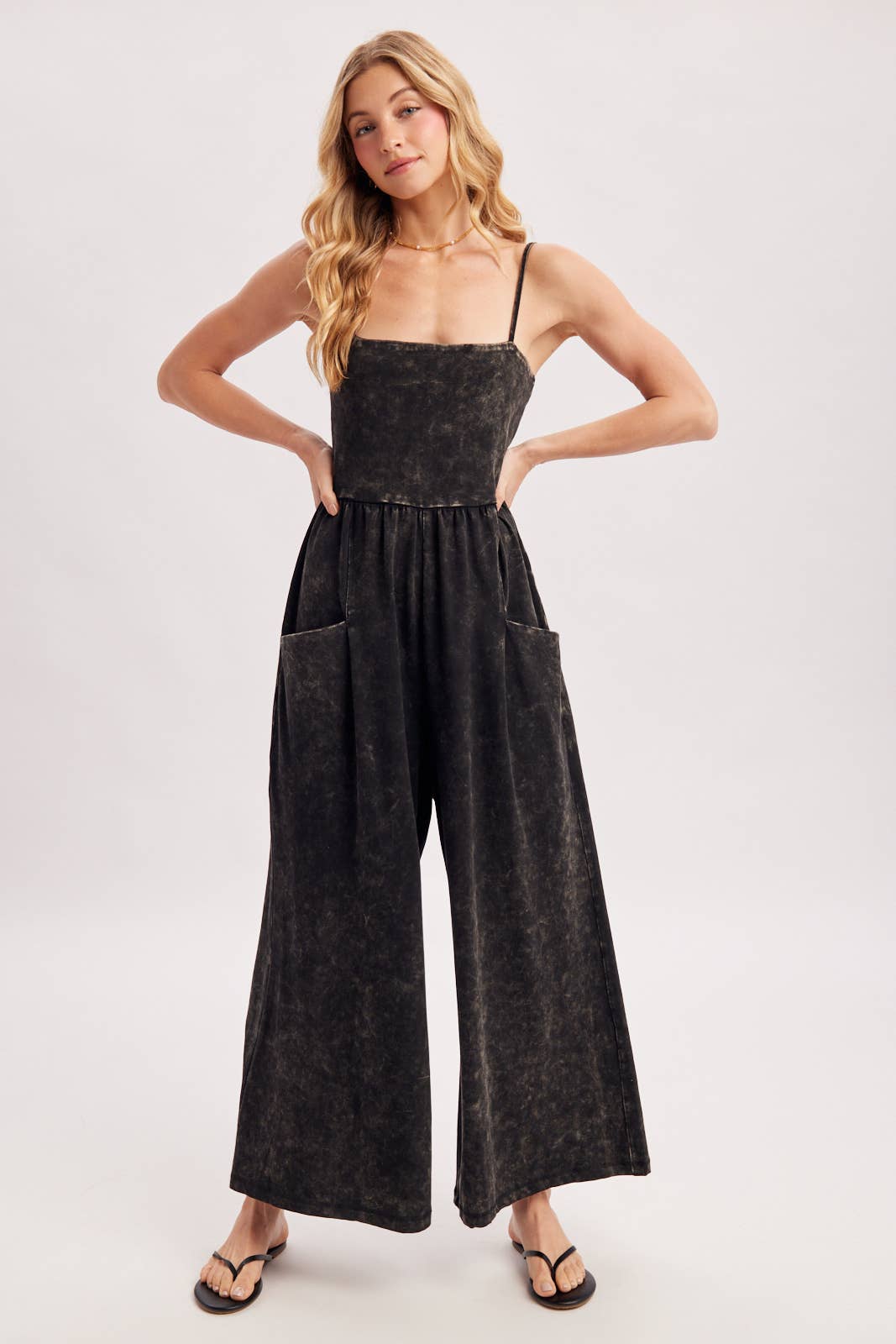 WASHED WIDE LEG JUMPSUIT