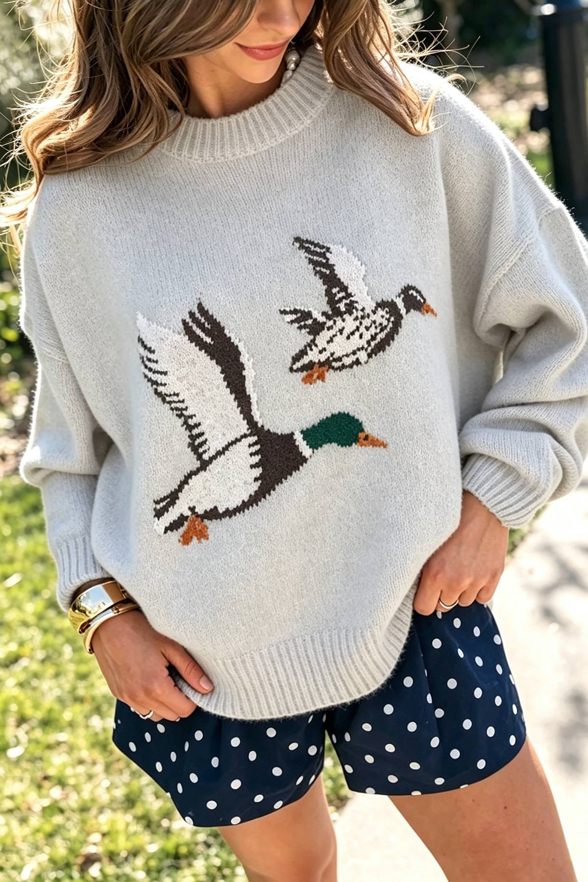 Flying Mallard Knit Sweater