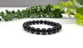 Black Obsidian Bracelet Stretchable 8mm Beads