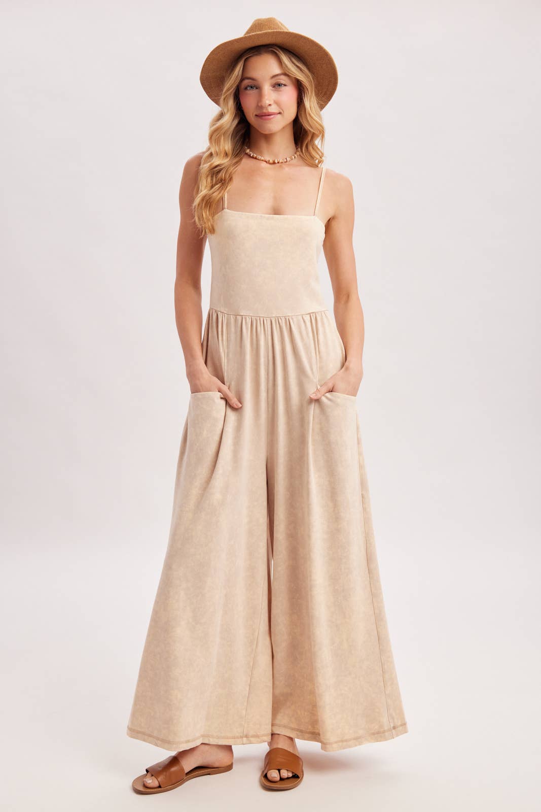 WASHED WIDE LEG JUMPSUIT