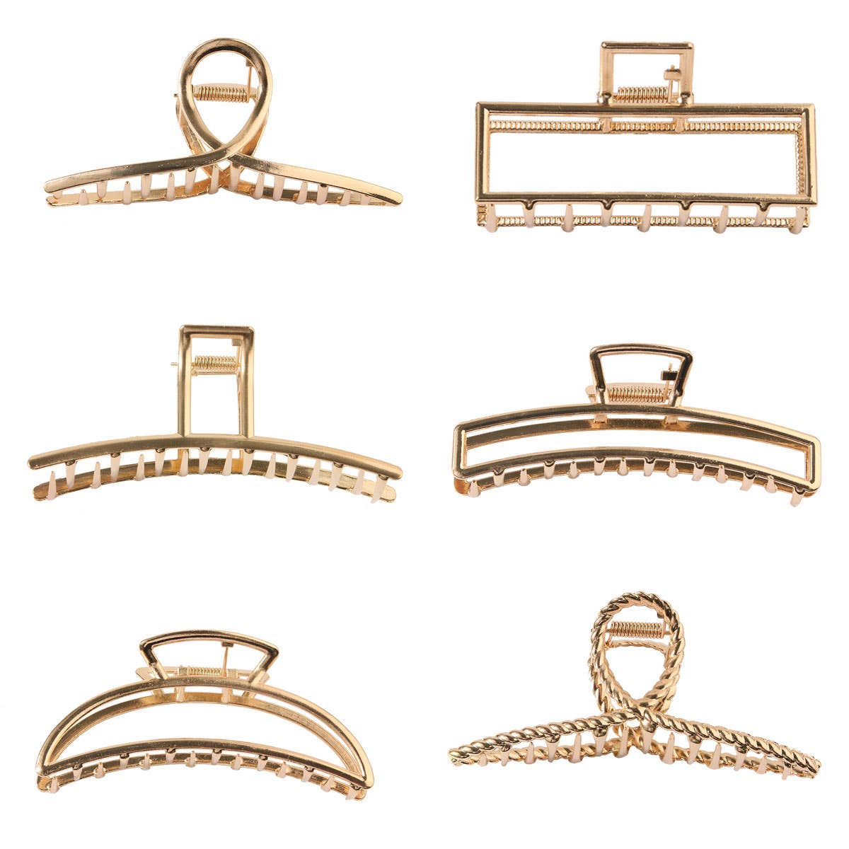 Gold Metal Hair Claws