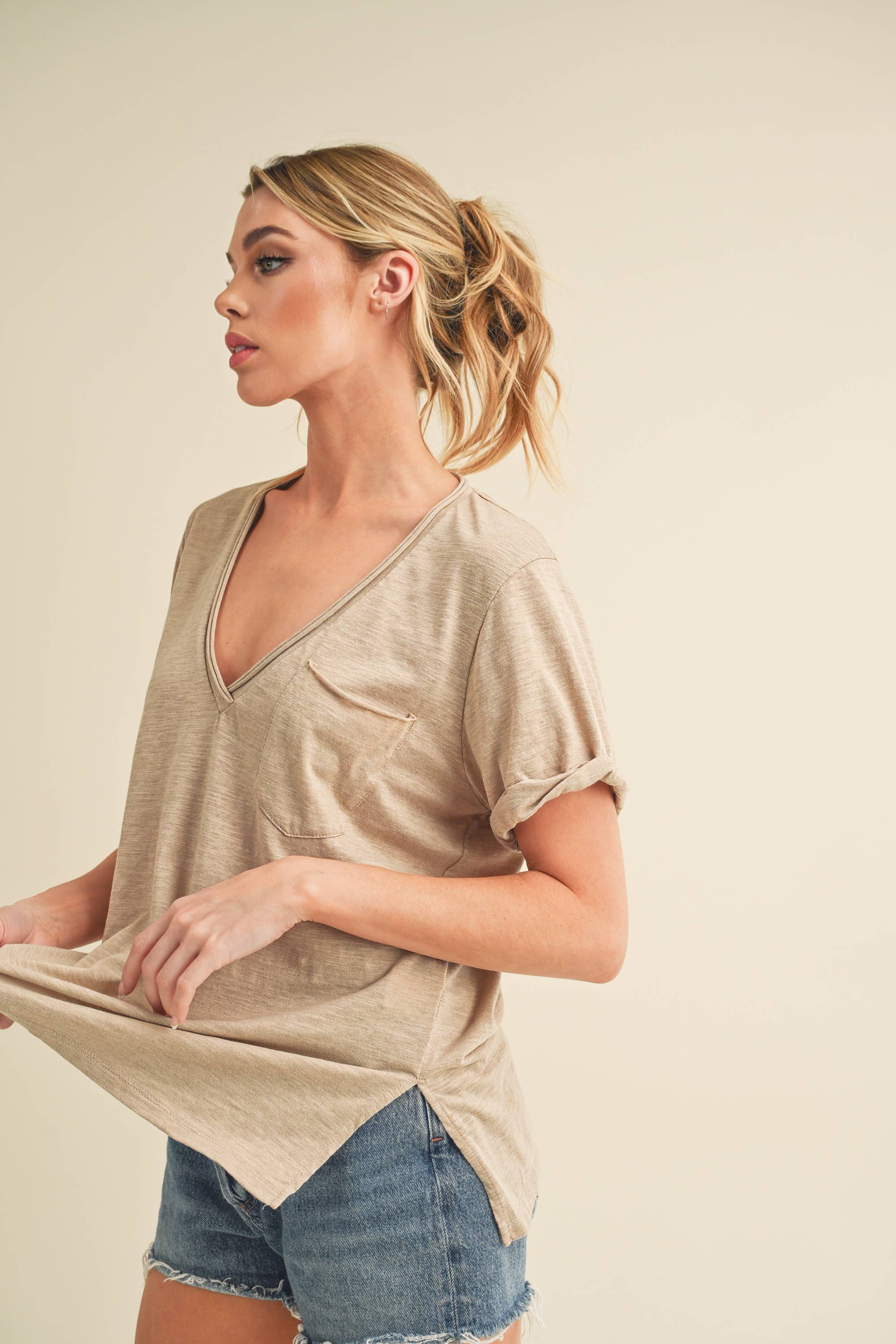 V-Neck Short Sleeve