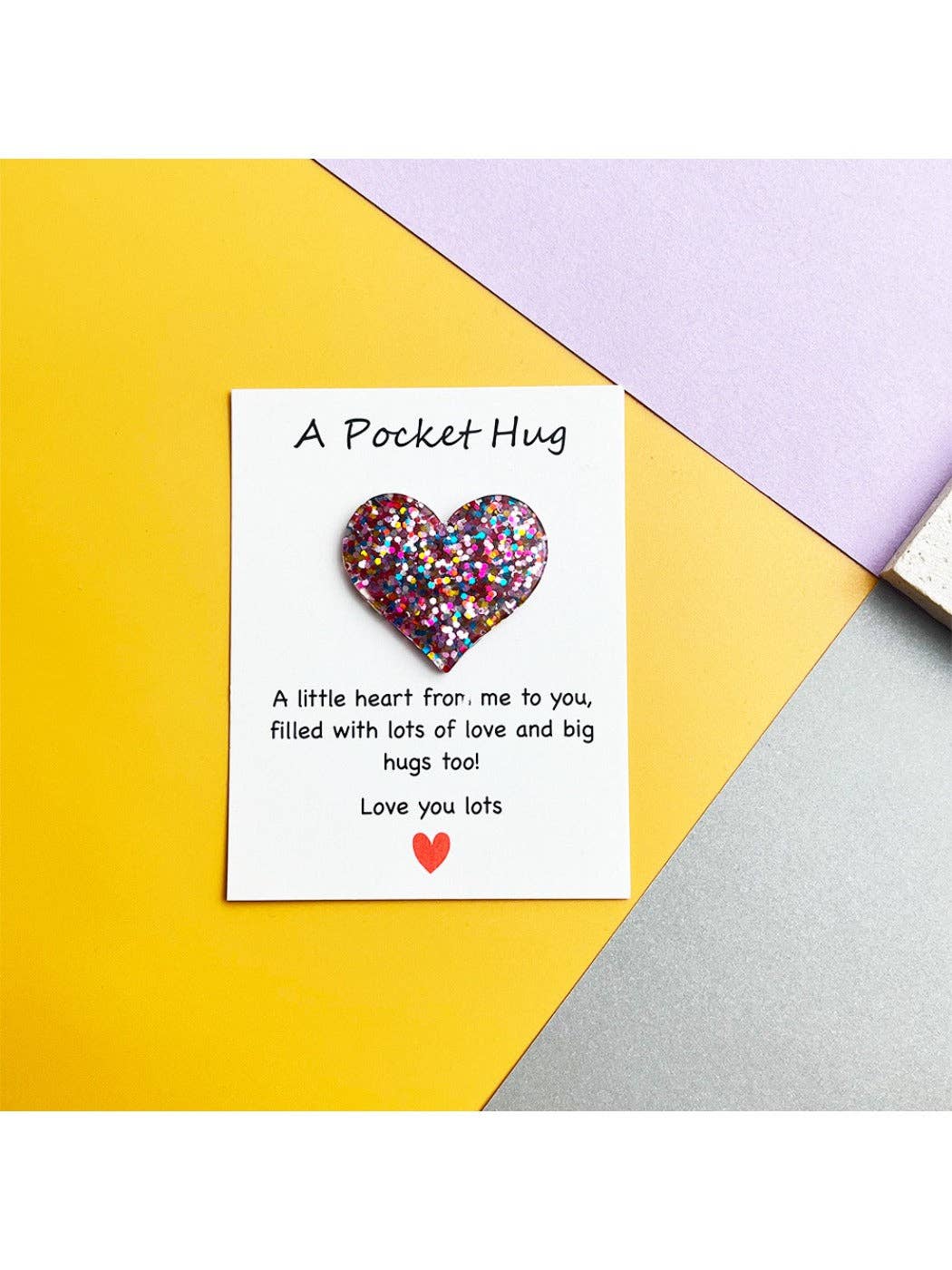 Pocket Hug Glitter Heart