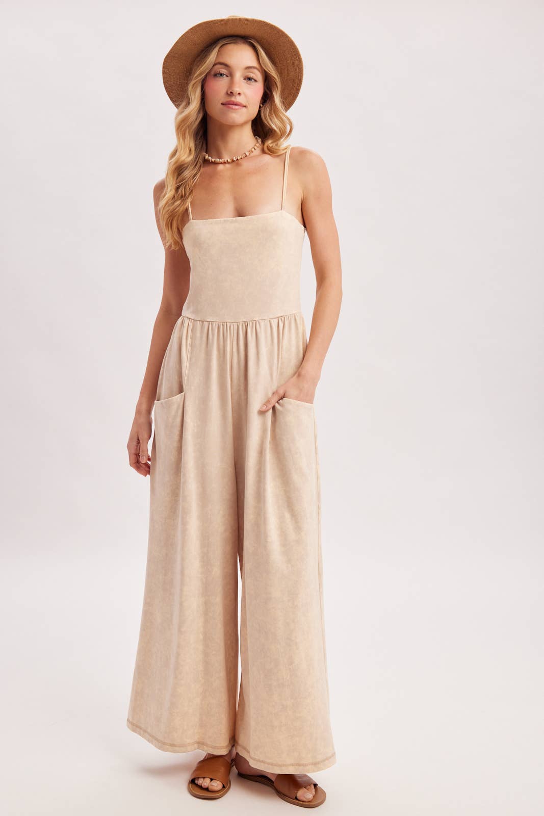 WASHED WIDE LEG JUMPSUIT