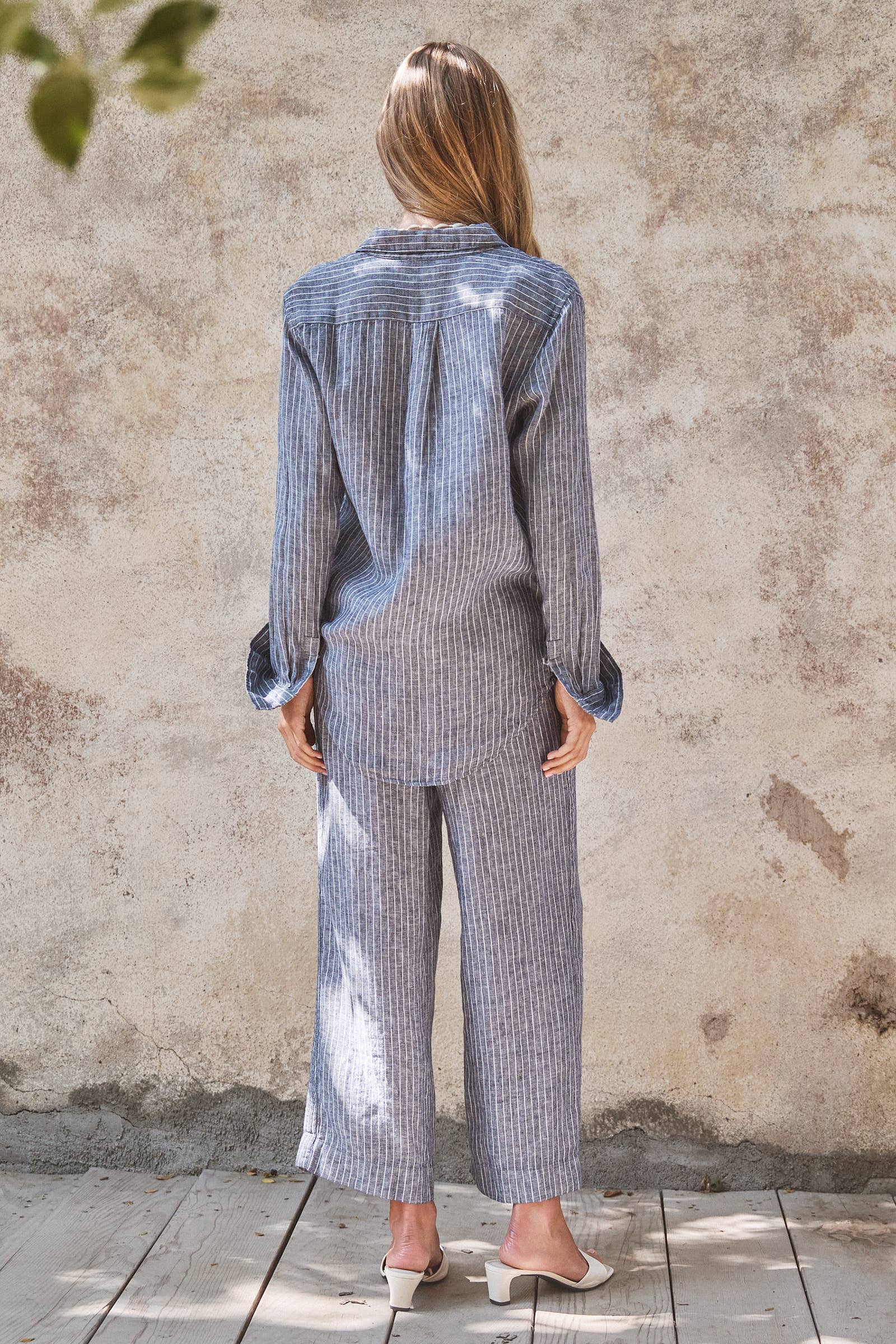 Linen Long Sleeve Button-Down Shirt