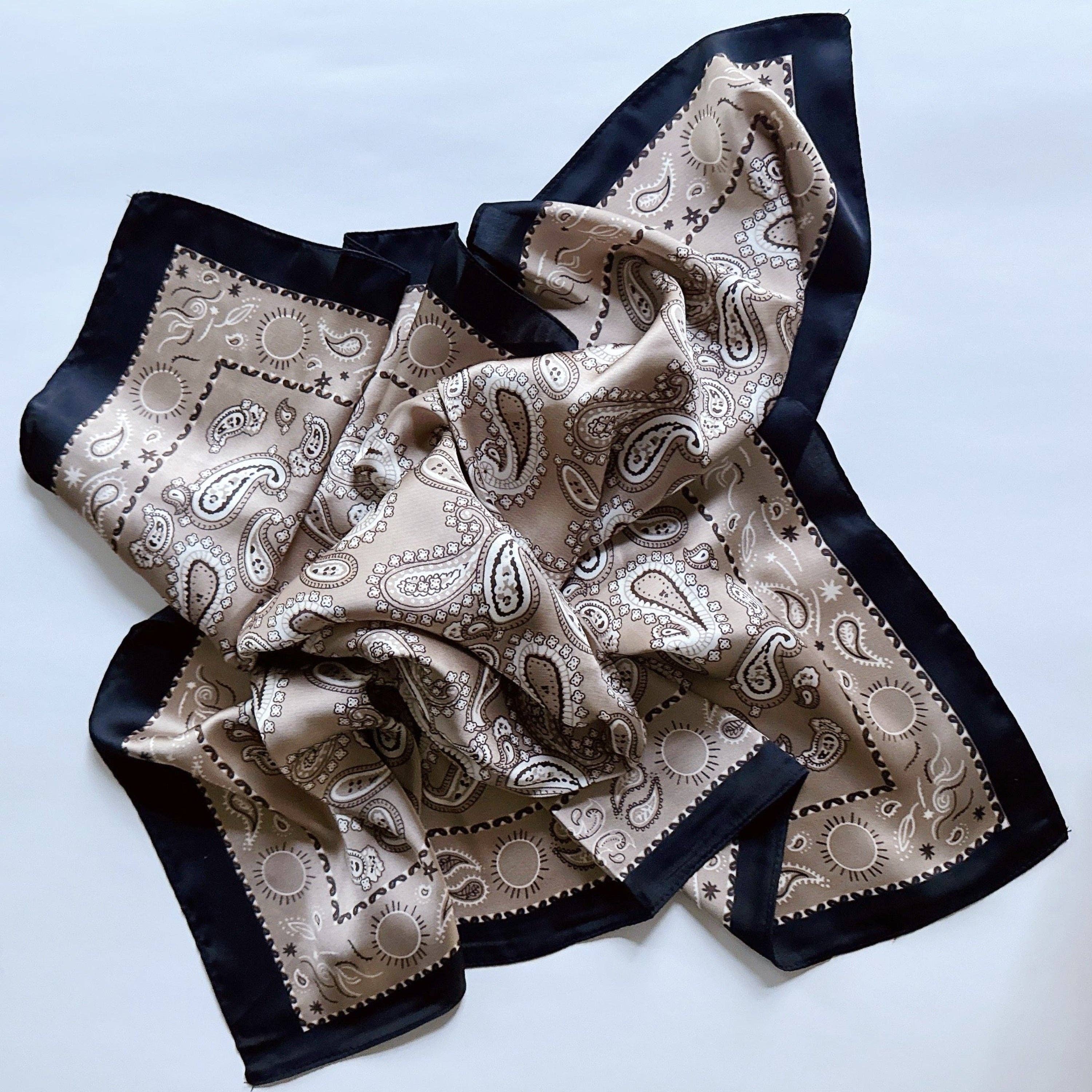 Silky Muse Satin Square Scarf - Chic Silky Scarf For Hair, Neck, Or Bag Styling