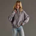 Gray Quarter Zip Sweatshirt