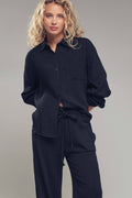 Textured Cotton Gauze Lounge Set