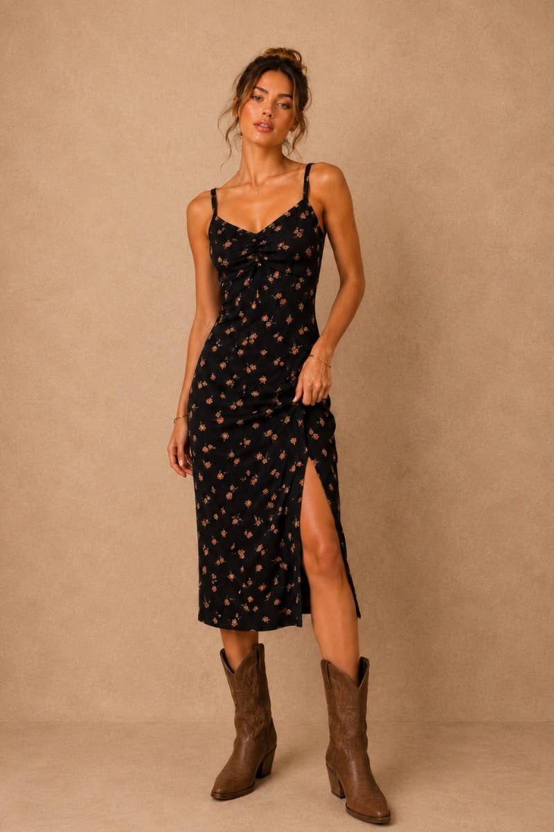 FLORAL MIDI DRESS