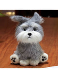 Schnauzer Plush Toy Realistic Stuffed Animal