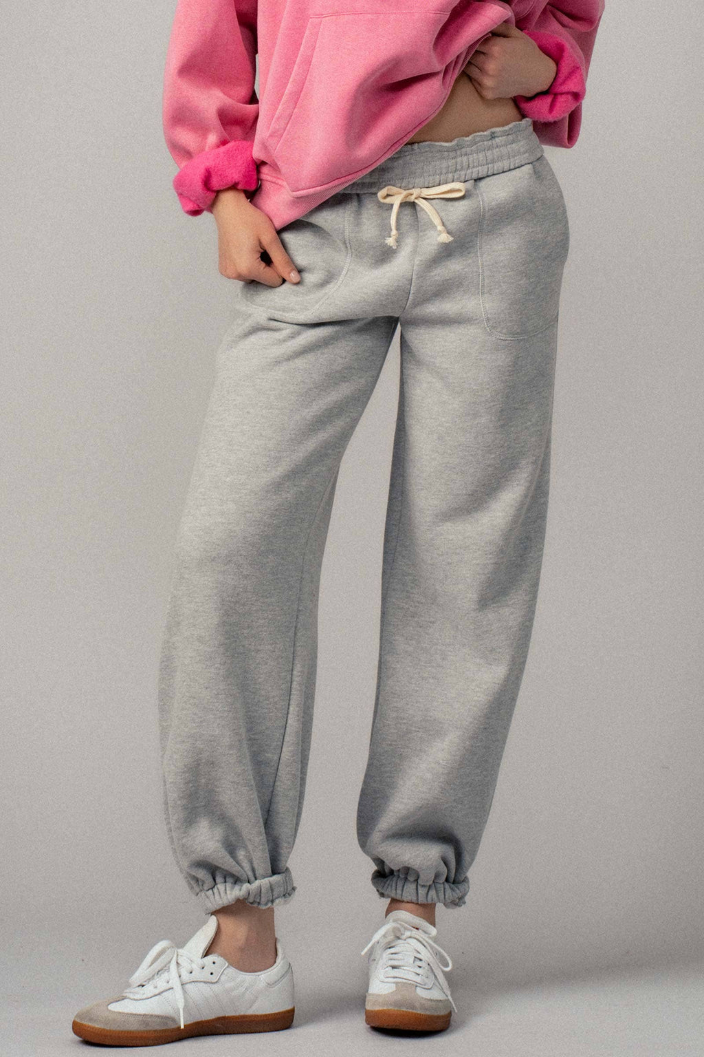 Elastic Drawstring Cotton Sweatpant