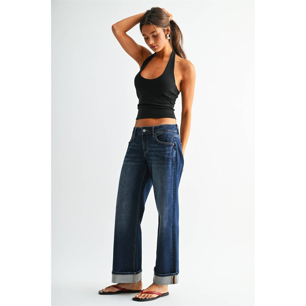 LOW-RISE WIDE ANKLE BAGGY FIT