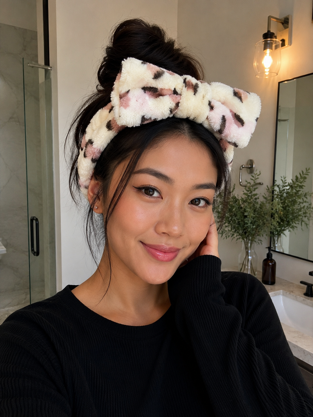 Leopard Print Shower Headwrap