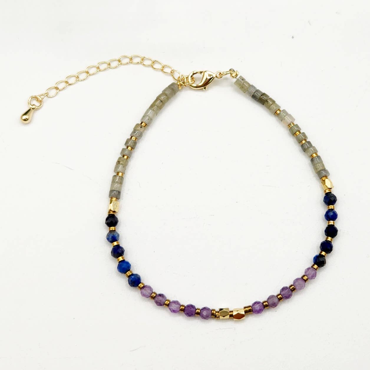 LISTEN TO YOURSELF-Amethyst/Lapis/Labradorite Bracelet-3mm
