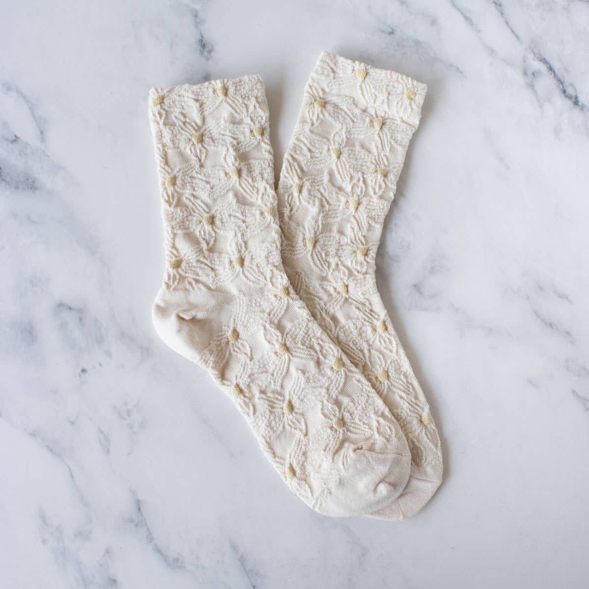Engraving Flower Casual Socks