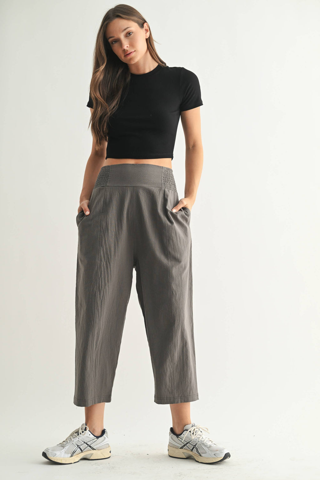 Essential Micro-Ribbed Athleisure Baby Tee