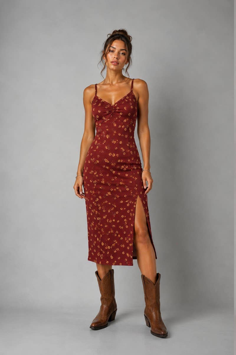 FLORAL MIDI DRESS
