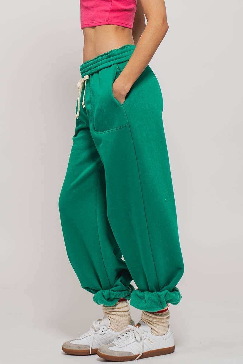 Elastic Drawstring Cotton Sweatpant