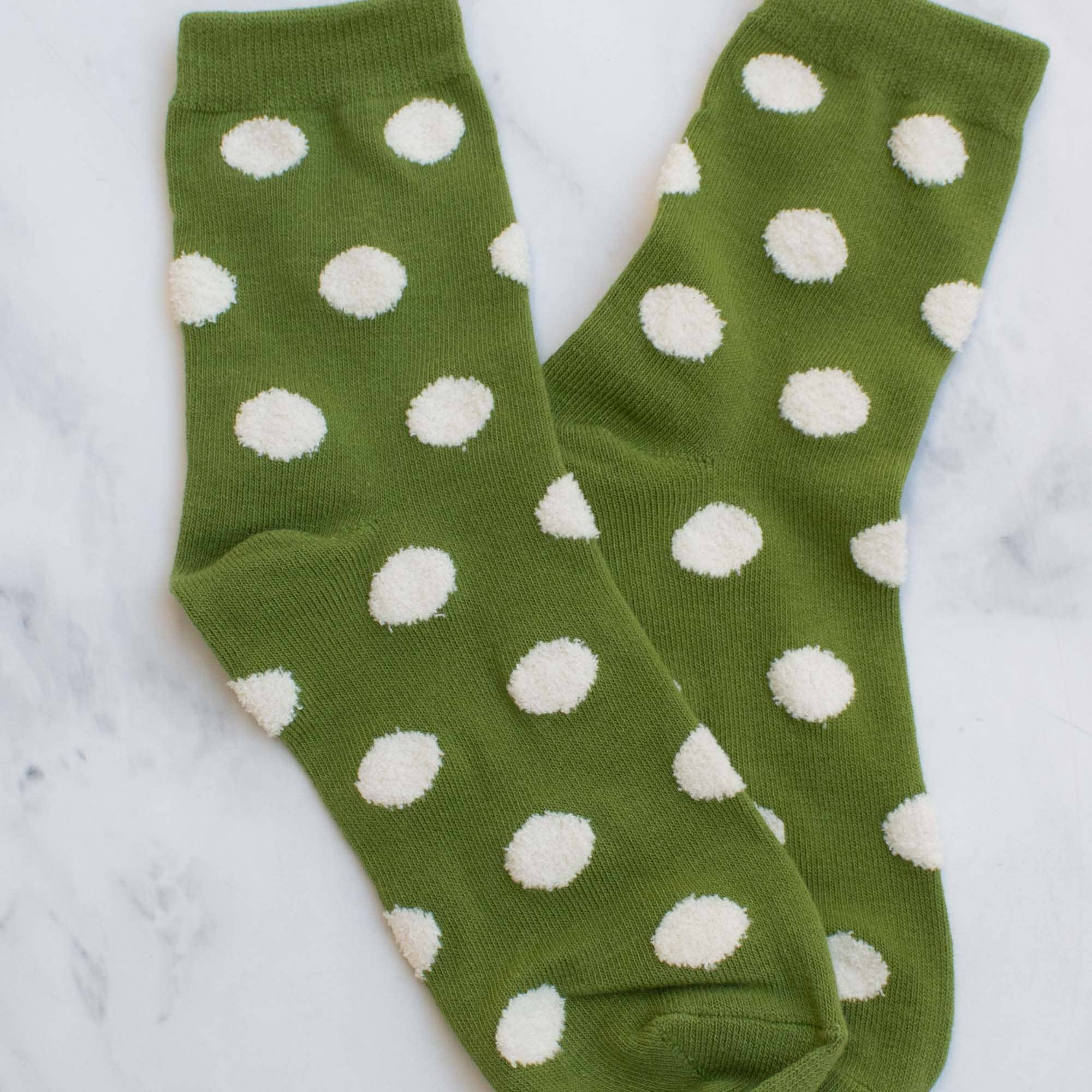 Women's Polka Dots Puff Casual Socks … Premium