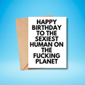 Sexy Human Birthday Card