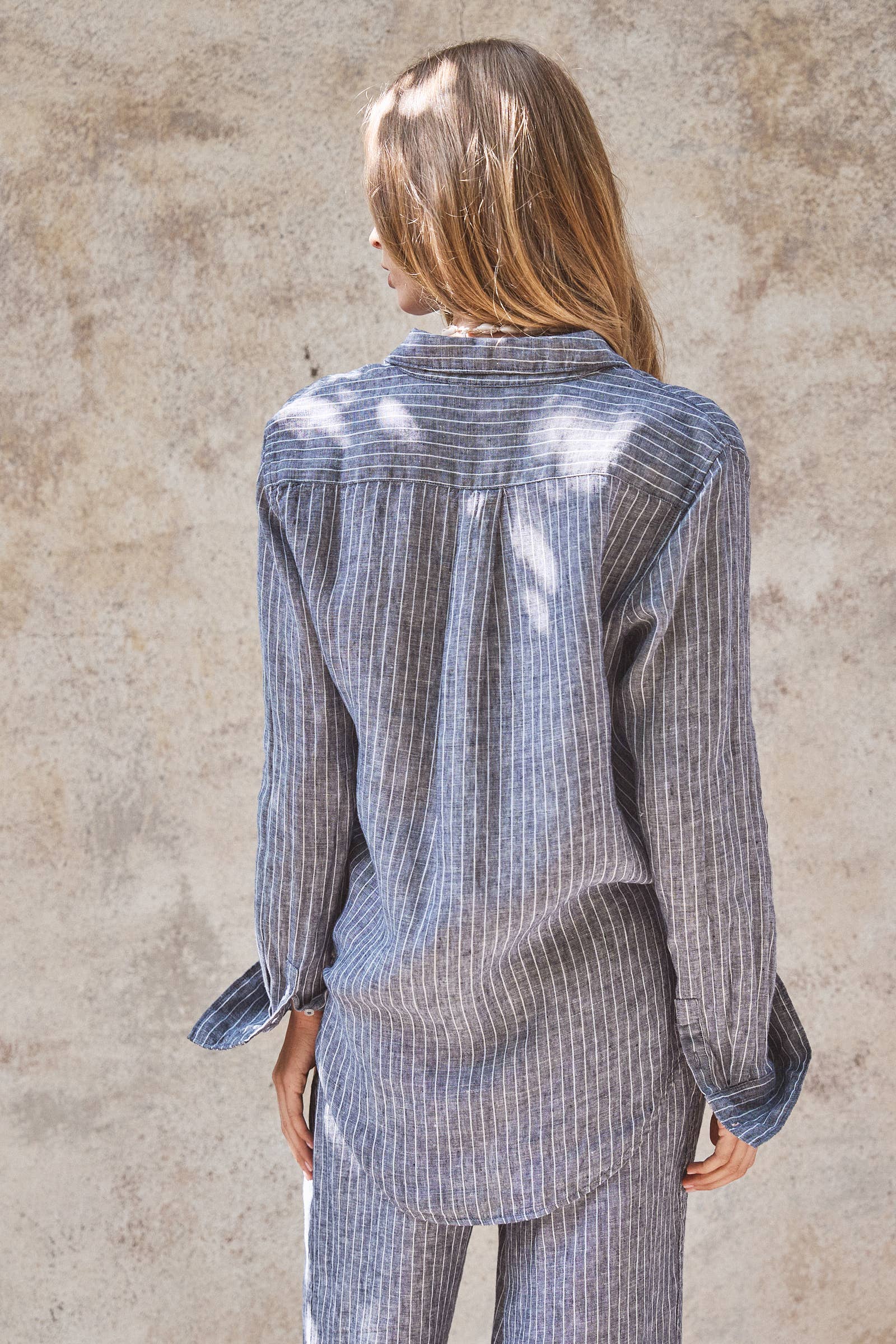 Linen Long Sleeve Button-Down Shirt