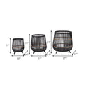 Planters - Black Bamboo Wood Footed, 10/14/17 in.