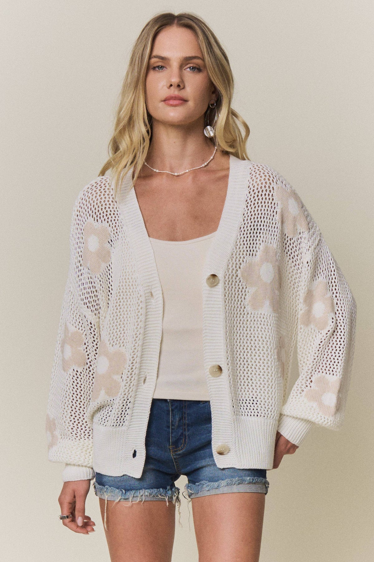 FLORAL SWEATER CARDIGAN