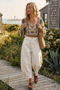 Wide-leg Crop Pants