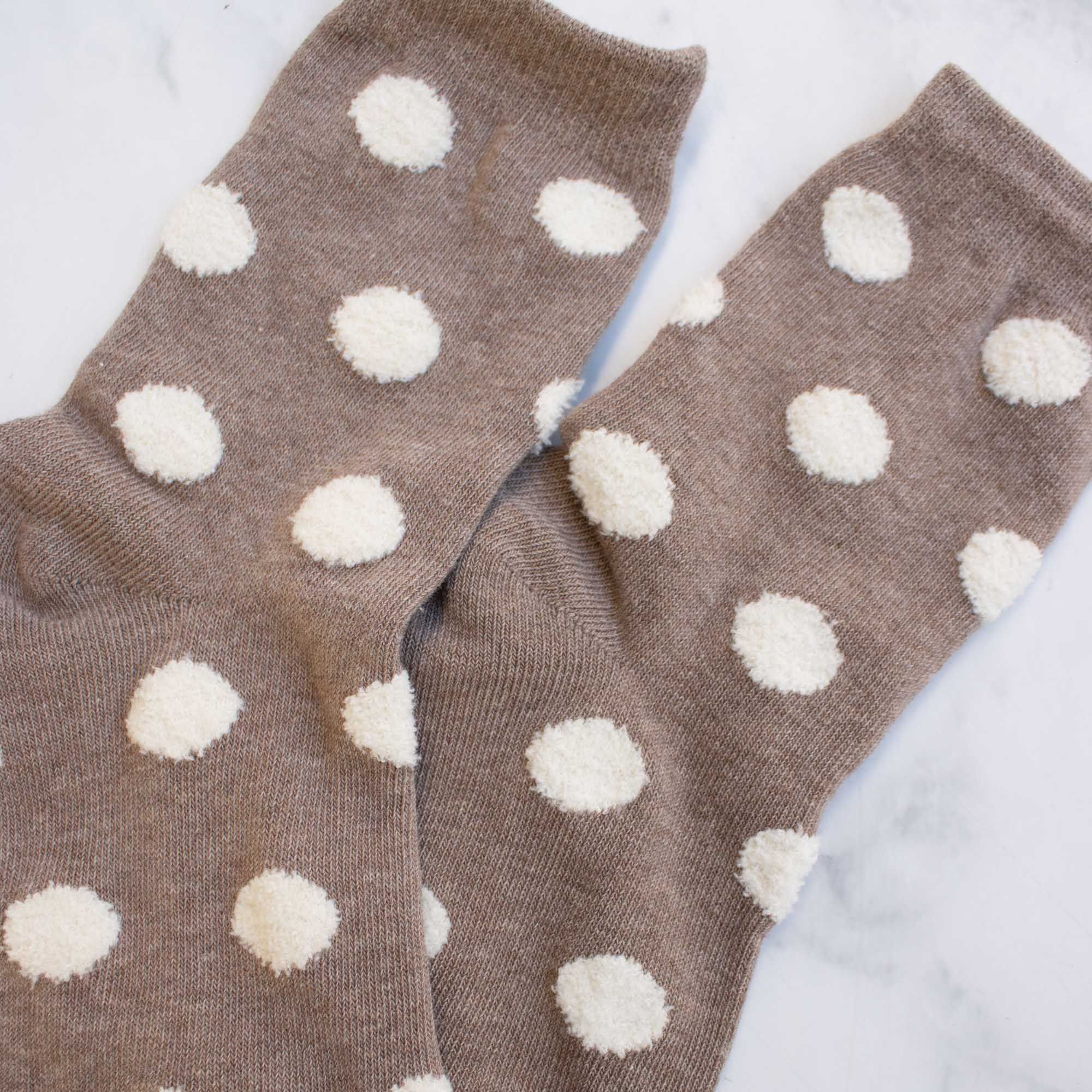 Women's Polka Dots Puff Casual Socks … Premium