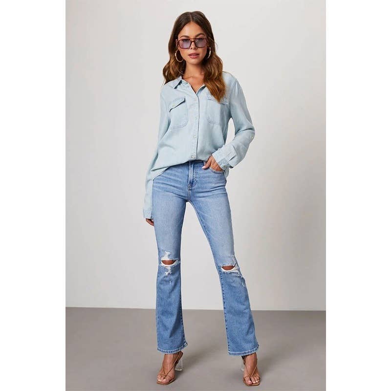 Collared Denim Shirt