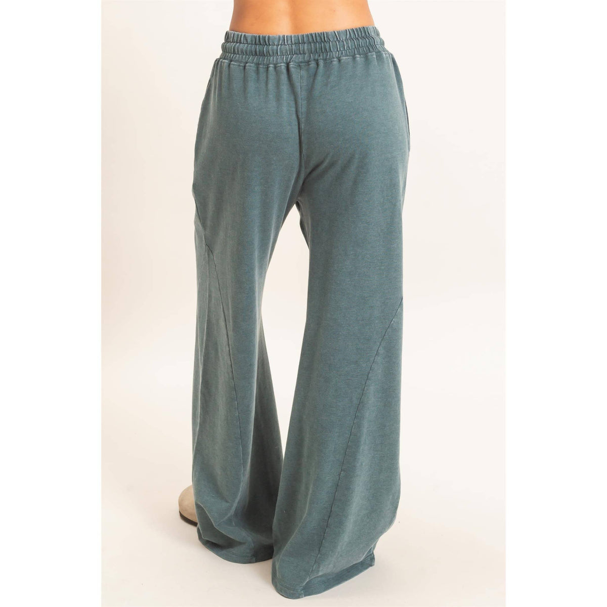 Mineral Washed Wide Leg Pants