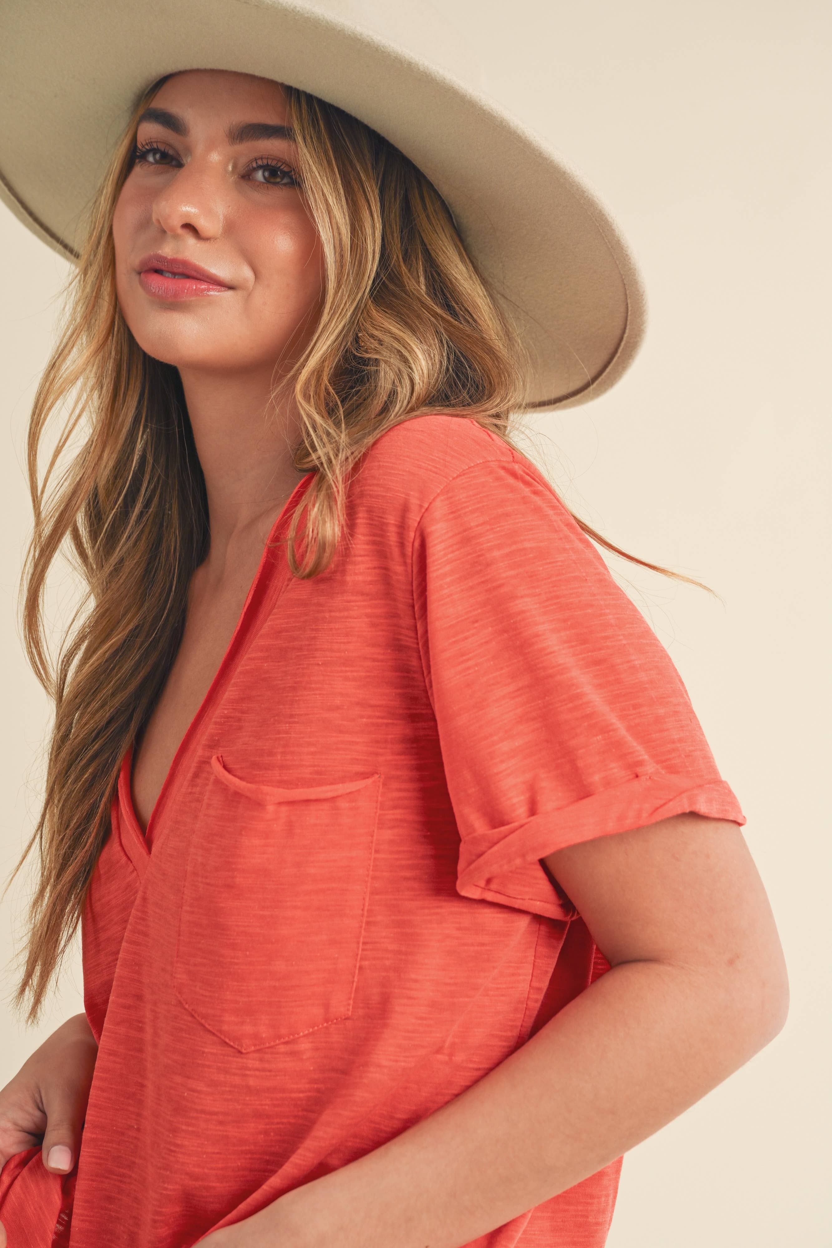 V-Neck Short Sleeve