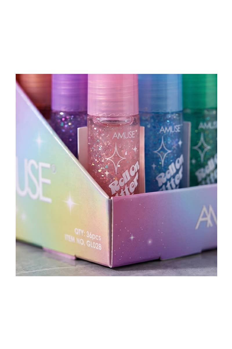 Amuse GL028 Roll on Shimmer Glitter for face & Body - 36 pcs
