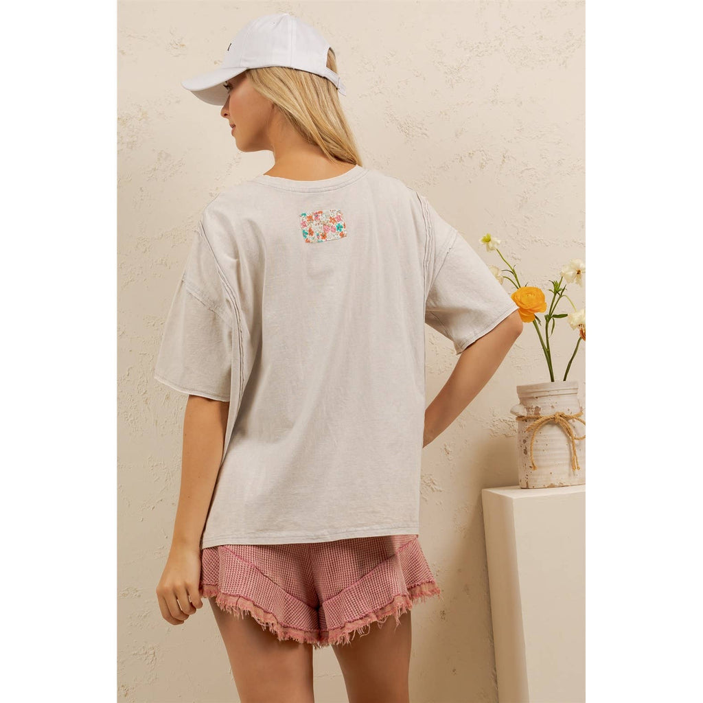 DAISY PATCH OVERSIZED TEE
