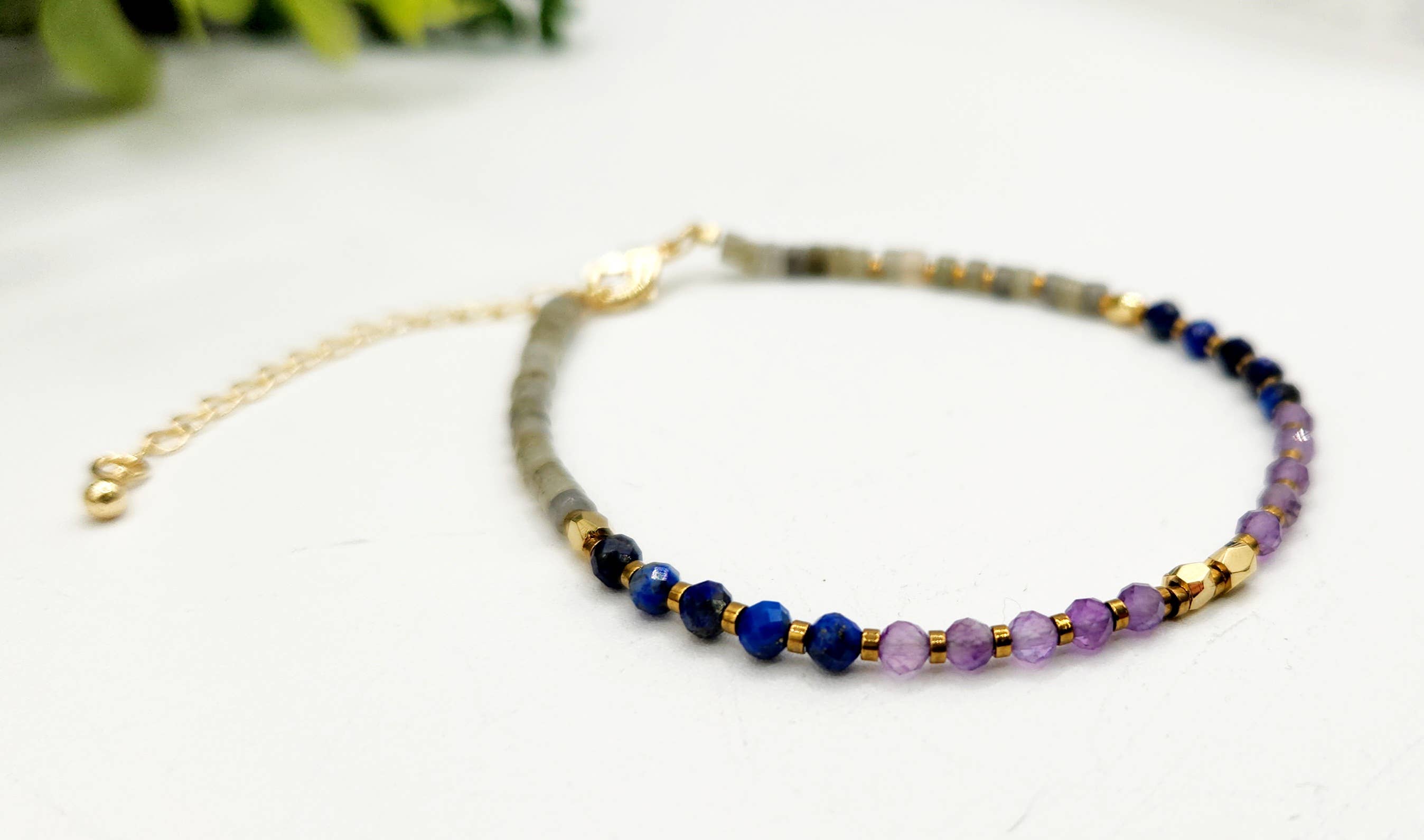 LISTEN TO YOURSELF-Amethyst/Lapis/Labradorite Bracelet-3mm