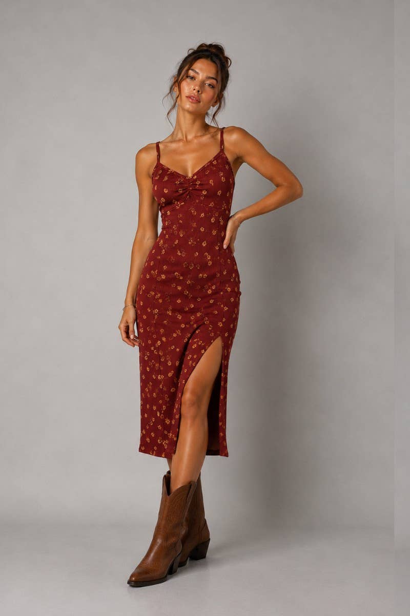 FLORAL MIDI DRESS