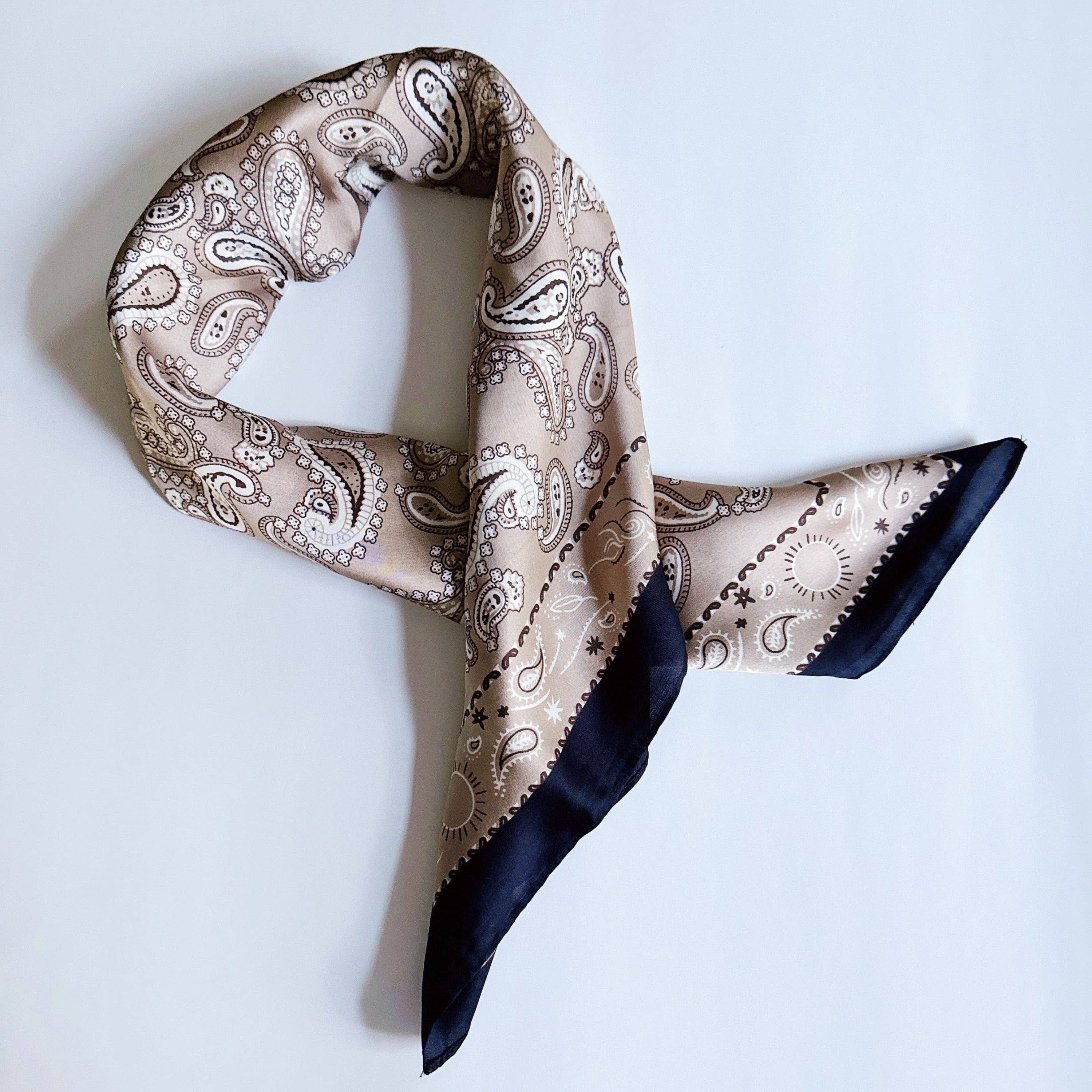 Silky Muse Satin Square Scarf - Chic Silky Scarf For Hair, Neck, Or Bag Styling