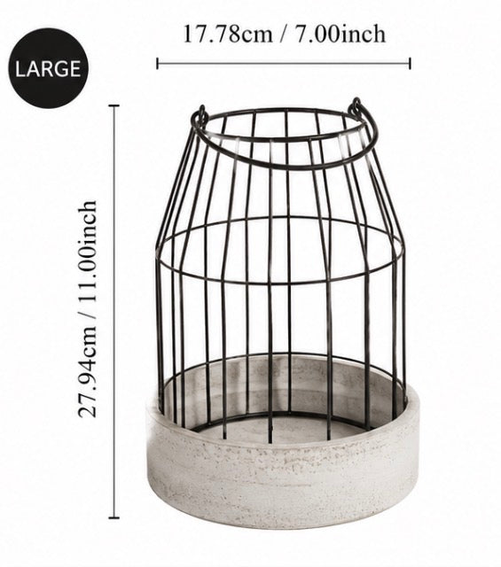 Iron Lantern Candle Holder