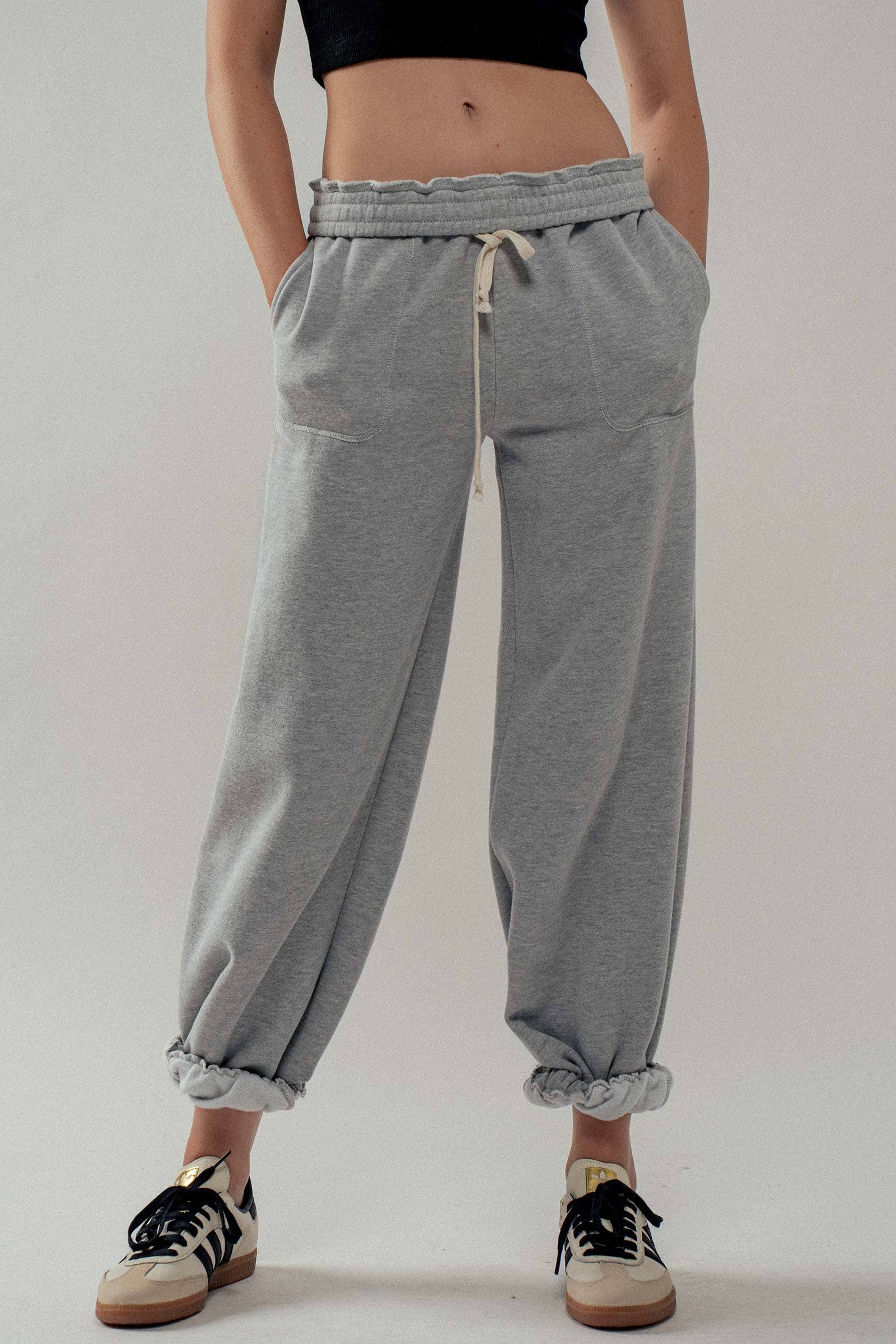 Elastic Drawstring Cotton Sweatpant