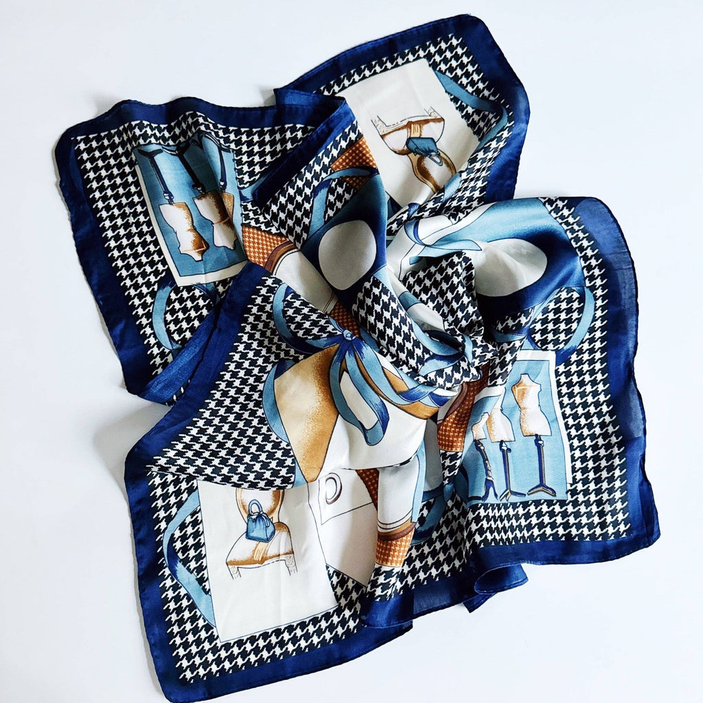 Silky Muse Satin Square Scarf - Chic Silky Scarf For Hair, Neck, Or Bag Styling