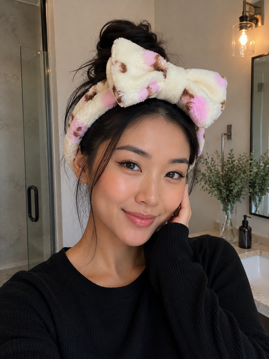Leopard Print Shower Headwrap