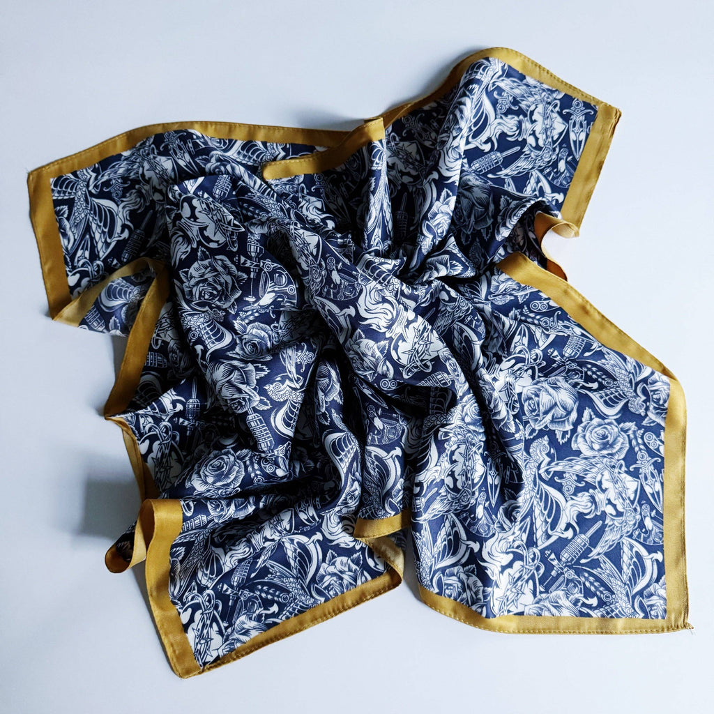 Silky Muse Satin Square Scarf - Chic Silky Scarf For Hair, Neck, Or Bag Styling