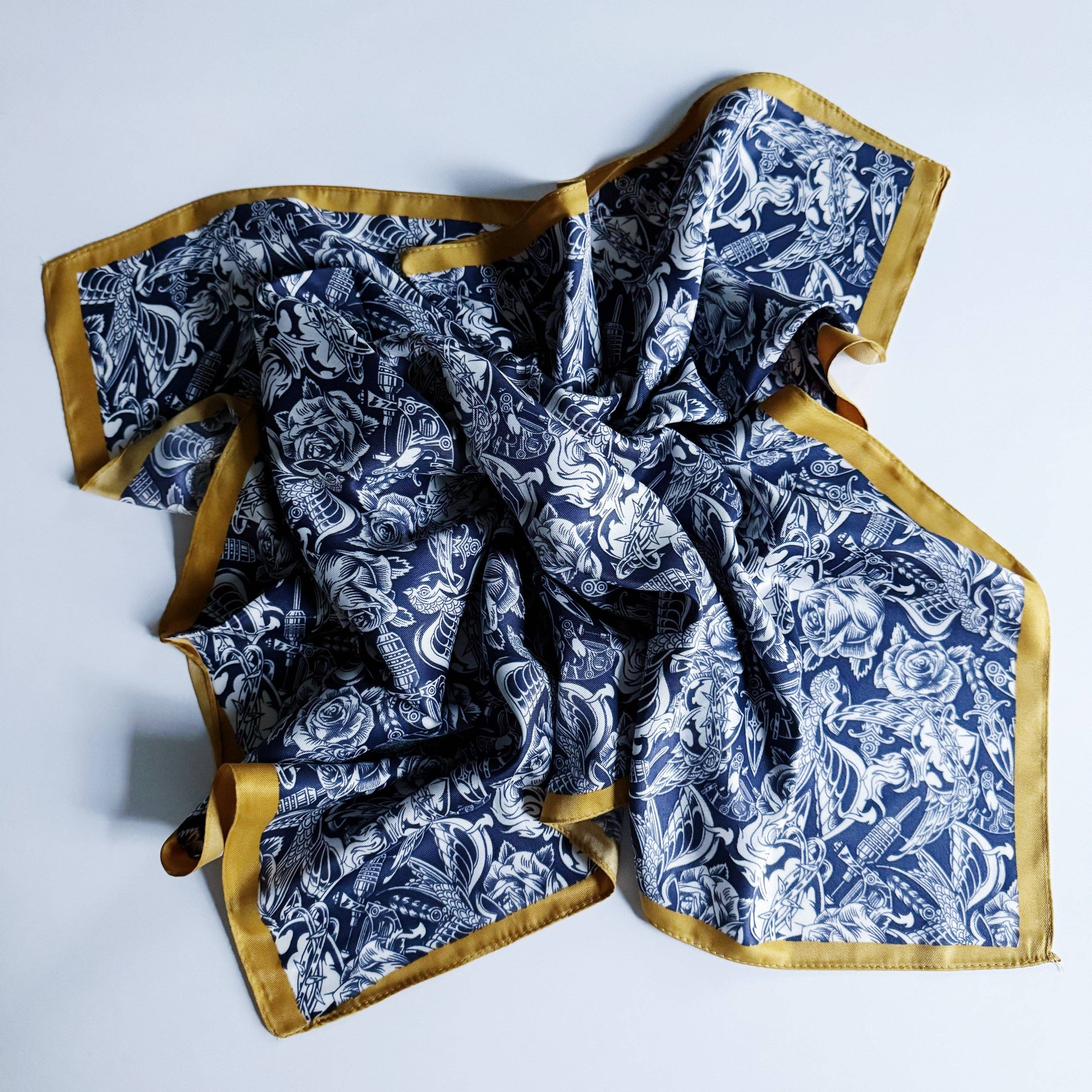 Silky Muse Satin Square Scarf - Chic Silky Scarf For Hair, Neck, Or Bag Styling