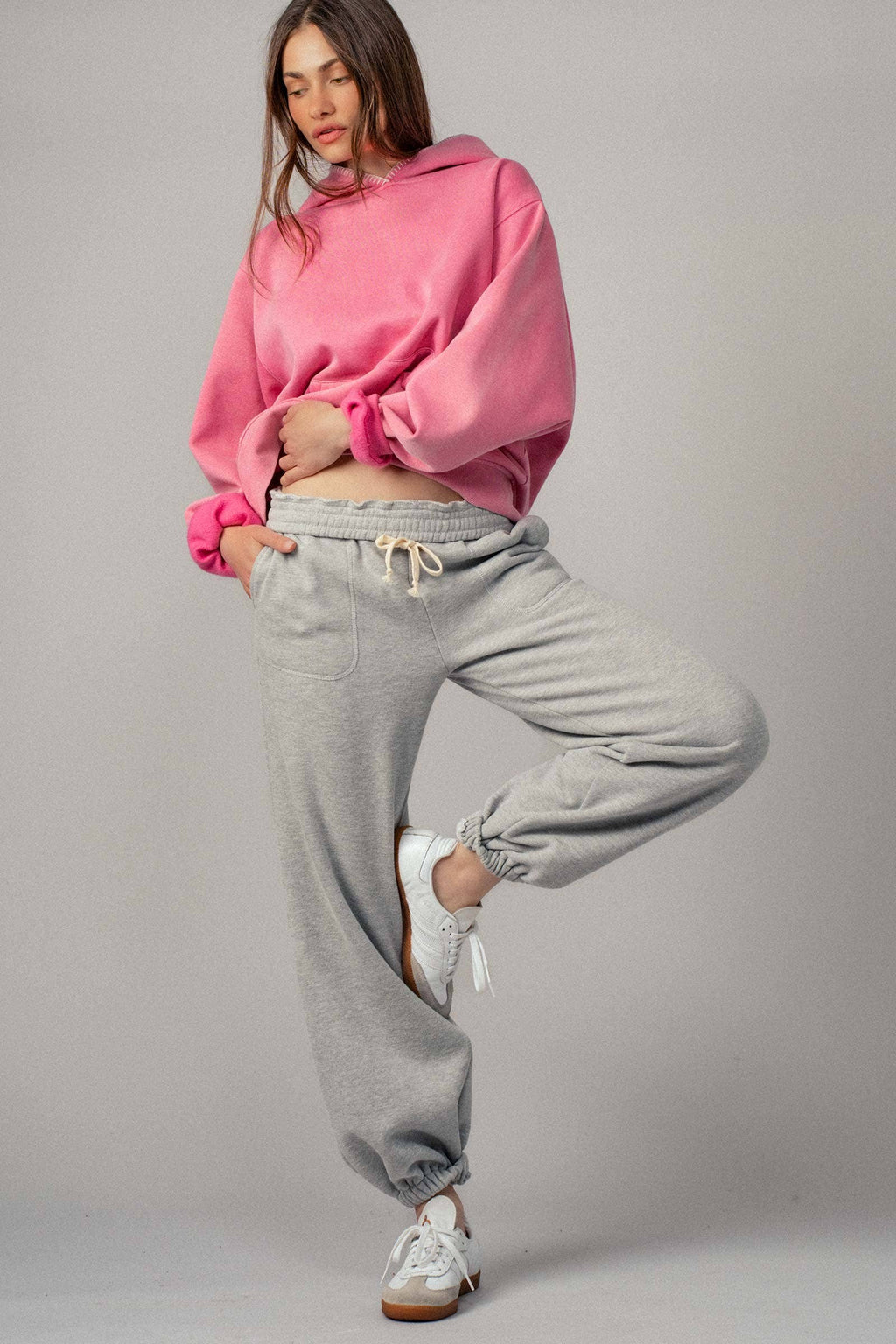 Elastic Drawstring Cotton Sweatpant