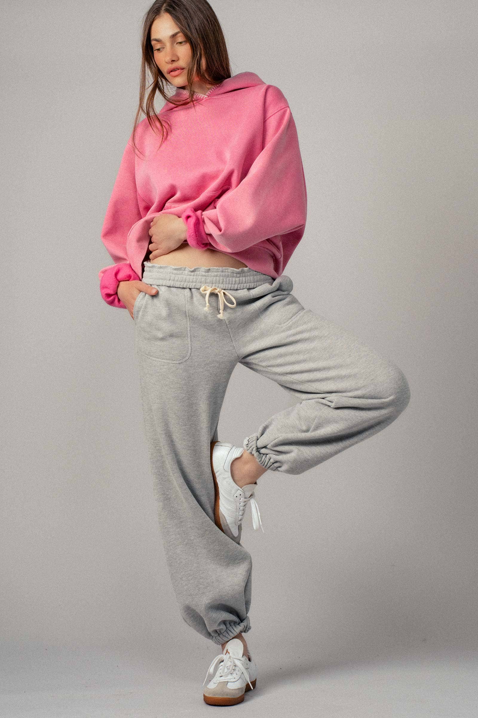 Elastic Drawstring Cotton Sweatpant