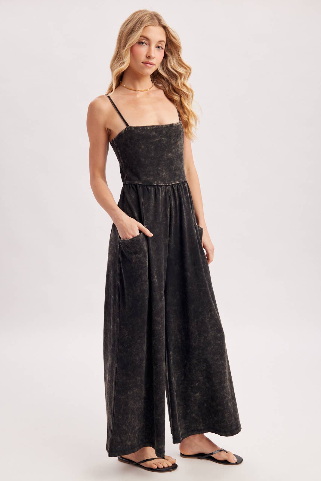 WASHED WIDE LEG JUMPSUIT