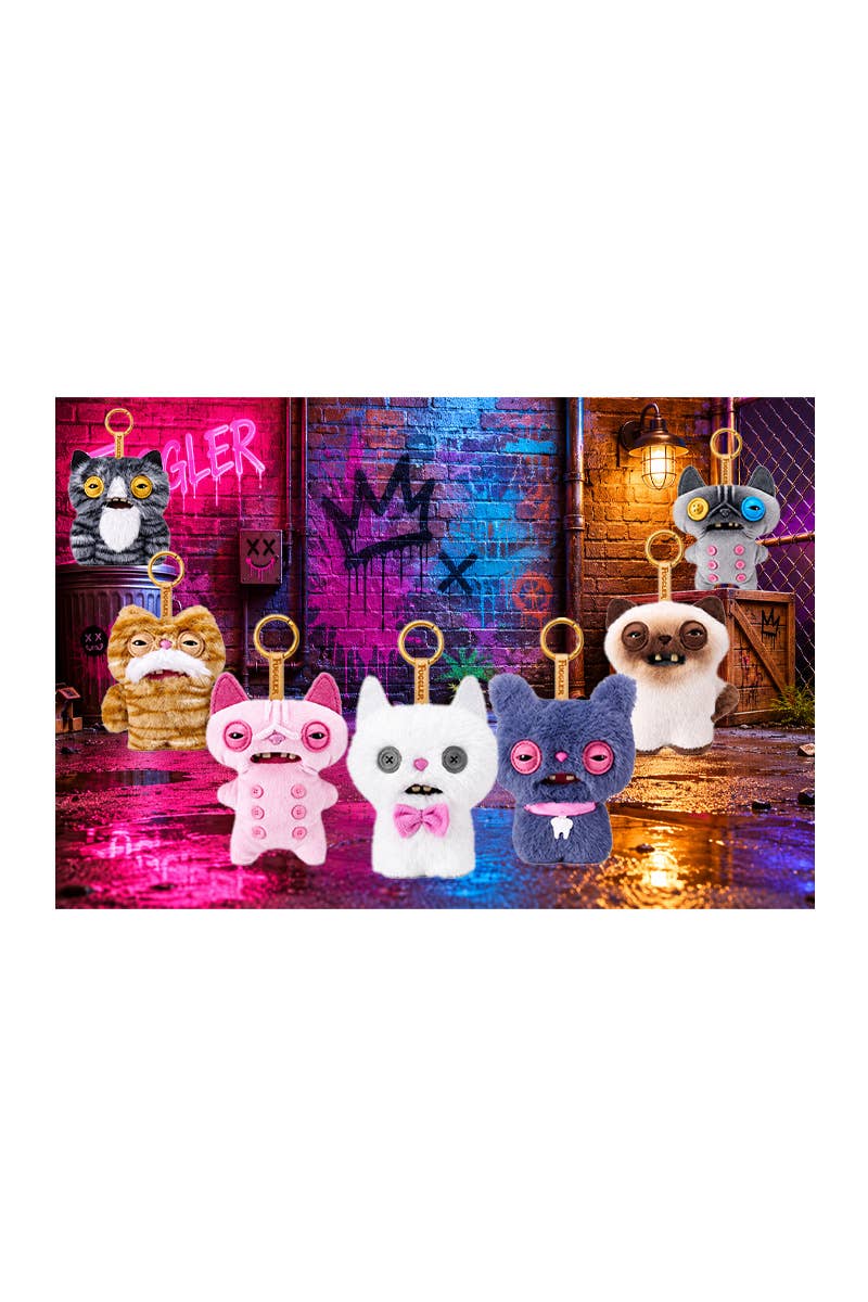 UPD 15789UQ1 Fuggler 5" Mini Alley Cats Keyrings - 6 PCS