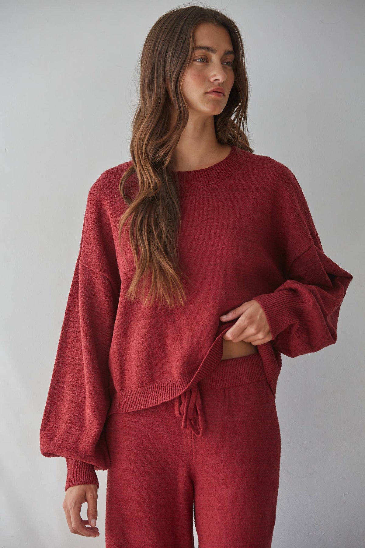 W1634T2 | Knit Sweater Long Sleeve Pullover