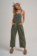 VINTAGE LEOPARD OVERALL JUMPSUIT WITH BARREL LEG
