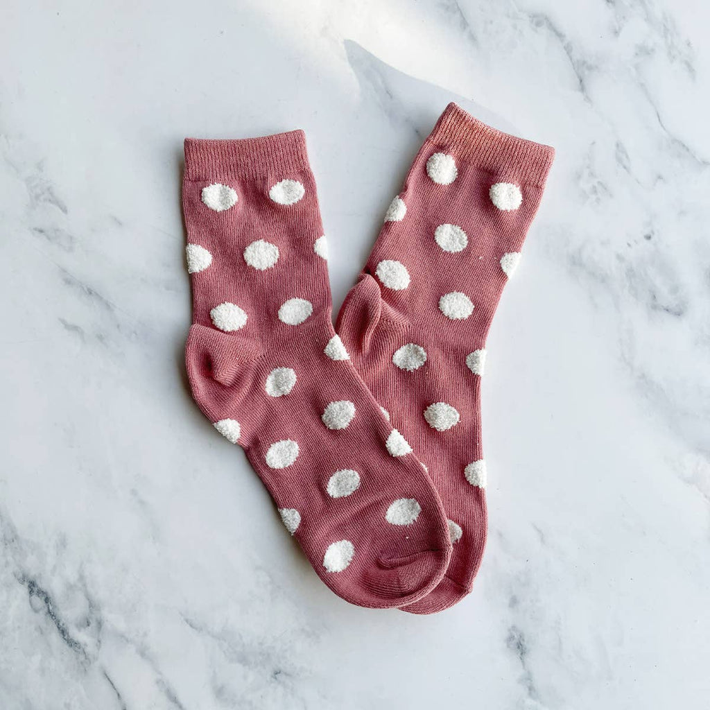 Women's Polka Dots Puff Casual Socks … Premium